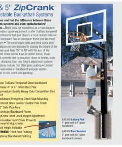 Bison Inc. Bison Four Seasons ZipCrank 5″ Adjustable Basketball Hoop 5 Bison Inc. Bison Four Seasons ZipCrank 5″ Adjustable Basketball Hoop