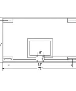 Bison Inc. 42″ X 72″ Unbreakable Short Glass Backboard Specialty Tempered Glass Backboards