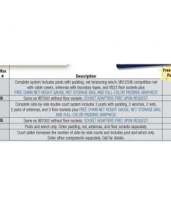 Volleyball Competition Net Systems Bison Inc. CarbonMax Composite System Without Padding