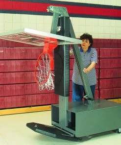 Bison Inc. Club Court Fiberglass Adjustable Portable Basketball System