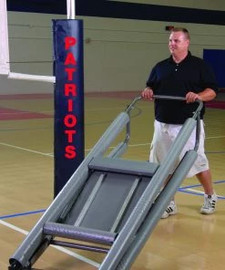 Bison Inc. Folding Padded Volleyball Officials Platform With Padding Volleyball Referee Platforms