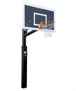 Bison Inc. Adjustable In-Ground Basketball Goal System Bison Smoked Lottery Pick ZipCrank 4″ Adjustable Basketball Hoop