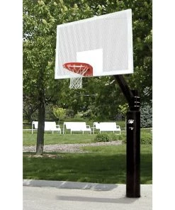 Bison Inc. Bison Ultimate 42″ X 72″ Perforated Steel Fixed Height Basketball Hoop Fixed Height In-Ground Basketball Goal System