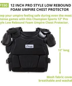 Champion Sports 12 Inch Pro Style Low Round Foam Chest Protector