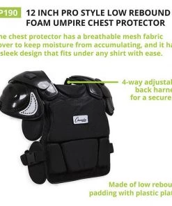 Champion Sports 12 Inch Pro Style Low Round Foam Chest Protector