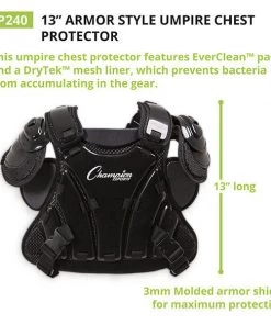 Champion Sports 13 Inch Armor Style Umpire Chest Protector Umpire Gear