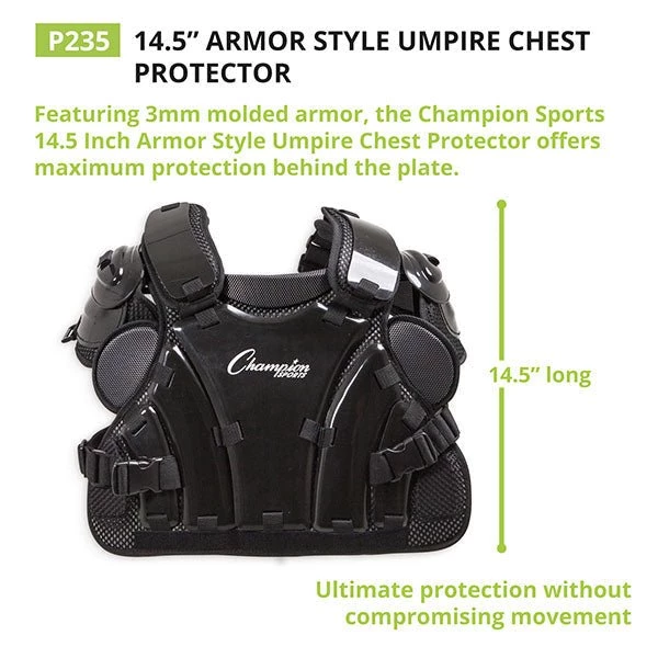 Champion Sports 14.5 Inch Armor Style Umpire Chest Protector 4 Champion Sports 14.5 Inch Armor Style Umpire Chest Protector