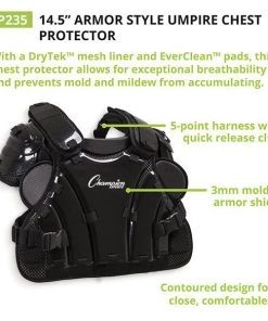 Champion Sports 14.5 Inch Armor Style Umpire Chest Protector 15 Champion Sports 14.5 Inch Armor Style Umpire Chest Protector