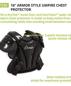 Champion Sports 16 Inch Armor Style Umpire Chest Protector