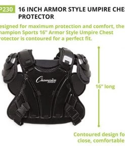 Champion Sports 16 Inch Armor Style Umpire Chest Protector
