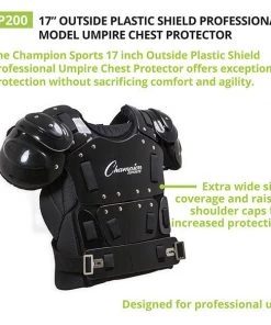 Umpire Gear Champion Sports 17 Inch Outside Plastic Shield Pro Chest Protector