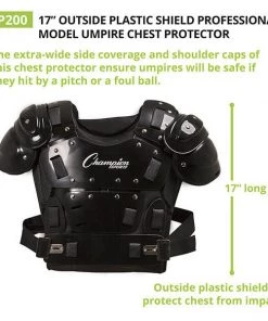 Umpire Gear Champion Sports 17 Inch Outside Plastic Shield Pro Chest Protector
