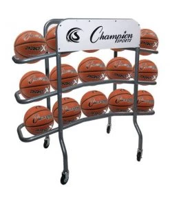 Champion Sports 3-Tier Pro Basketball Rack