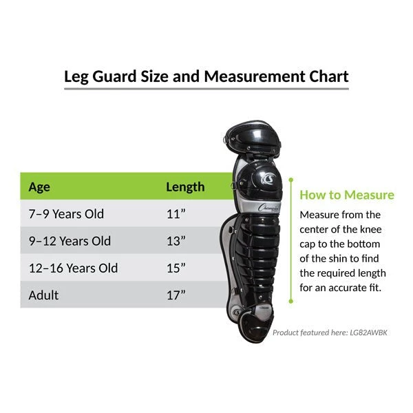 Baseball Leg Guards Champion Sports Adjustable Batters Shin Guard 6 Baseball Leg Guards Champion Sports Adjustable Batters Shin Guard