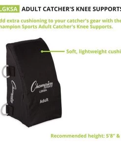 Champion Sports Adult Catcher's Knee Supports Baseball Leg Guards
