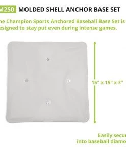 Champion Sports Anchored Base Set With Molded Shell Bases & Plates