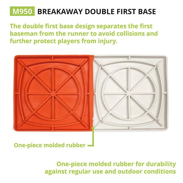 Champion Sports Breakaway Double First Base Bases & Plates 4 Champion Sports Breakaway Double First Base Bases & Plates