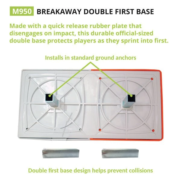 Champion Sports Breakaway Double First Base Bases & Plates 5 Champion Sports Breakaway Double First Base Bases & Plates