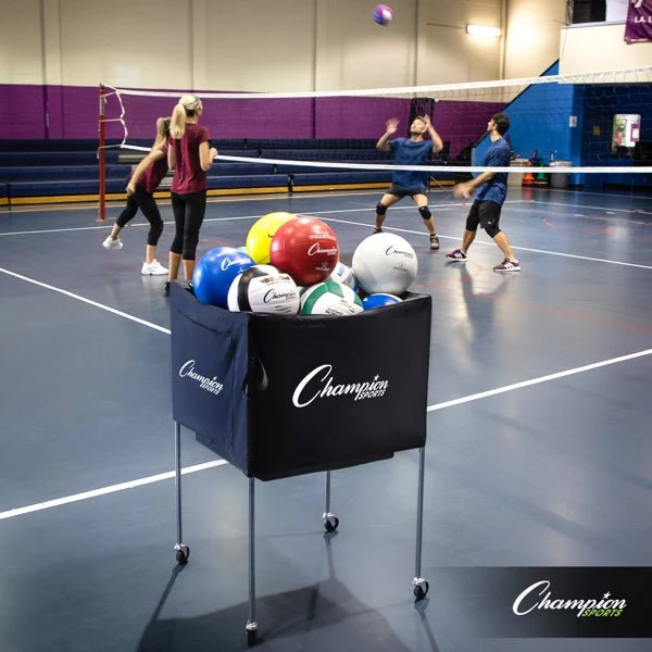 Ball Storage Cages And Carts Champion Sports Collapsible Volleyball Cart 10 Ball Storage Cages And Carts Champion Sports Collapsible Volleyball Cart