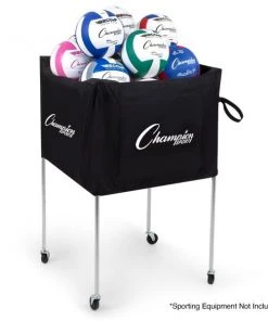 Ball Storage Cages And Carts Champion Sports Collapsible Volleyball Cart