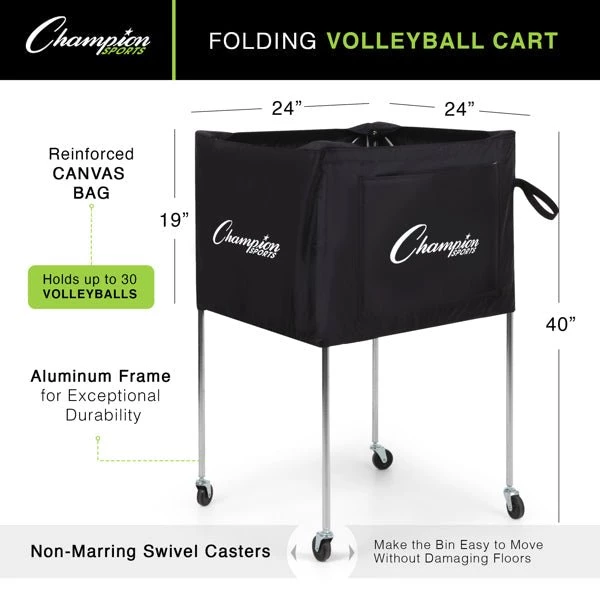 Ball Storage Cages And Carts Champion Sports Collapsible Volleyball Cart 6 Ball Storage Cages And Carts Champion Sports Collapsible Volleyball Cart