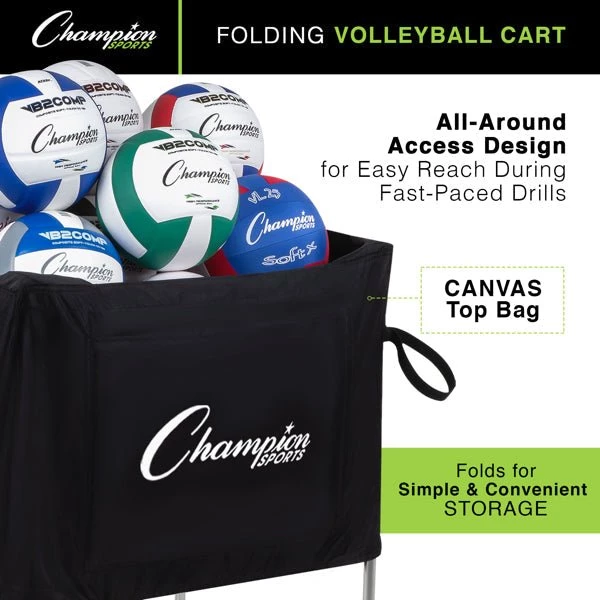Ball Storage Cages And Carts Champion Sports Collapsible Volleyball Cart 7 Ball Storage Cages And Carts Champion Sports Collapsible Volleyball Cart