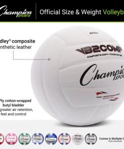 Volleyball Player Equipment Champion Sports Composite Volleyball Pink/White
