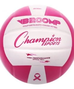 Volleyball Player Equipment Champion Sports Composite Volleyball Pink/White