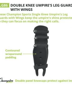 Champion Sports Double Knee Umpire Leg Guard With Wings Umpire Gear