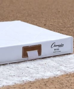 Champion Sports Foam Filled Quilted Cover Base Set With Two Steel Spikes Bases & Plates