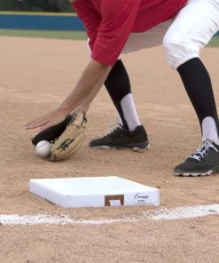 Champion Sports Foam Filled Quilted Cover Base Set With Two Steel Spikes Bases & Plates