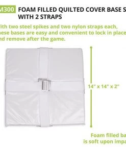 Champion Sports Foam Filled Quilted Cover Base Set With Two Steel Spikes Bases & Plates
