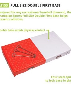 Champion Sports Full Size Double First Base Bases & Plates