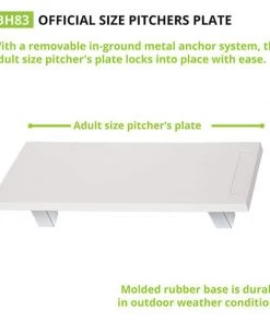Bases & Plates Champion Sports Official Size Pitchers Plate With Anchor