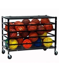 Champion Sports Portable All Pro Lockable Ball Locker Basketball Ball Storage Cages And Racks
