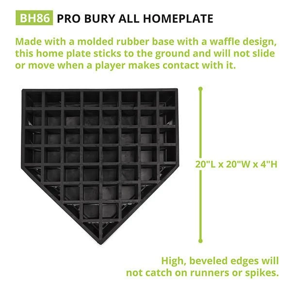 Champion Sports Pro Bury All Home Plate Bases & Plates 6 Champion Sports Pro Bury All Home Plate Bases & Plates