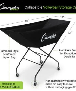 Champion Sports Pro Collapsible Volleyball Cart