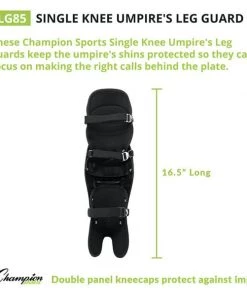 Umpire Gear Champion Sports Single Knee Umpire's Leg Guard