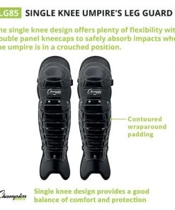 Umpire Gear Champion Sports Single Knee Umpire's Leg Guard