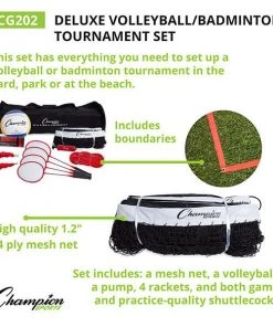 Volleyball Outdoor Net Systems Champion Sports Tournament Series Volleyball/Badminton Set