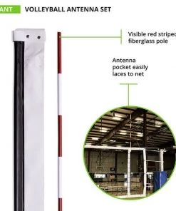 Volleyball Net Antennas & Sideline Markers Champion Sports Volleyball Antenna Set