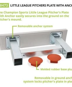 Bases & Plates Champion Sports Youth Pitchers Plate With Anchor