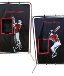 Cimarron 2-Sport Catcher Vinyl Backstop With Frame Pitching Training Aids