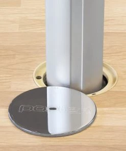 Porter Indoor Floor Sleeve; 2-3/8" Post; 5" Chrome Cover Floor Sockets, Sleeves, Anchors & Adapters