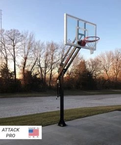First Team Attack™ In Ground Adjustable Basketball Goal
