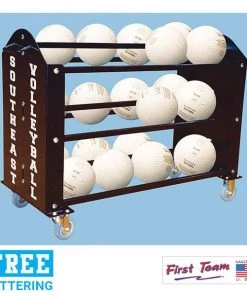 First Team BallHog™ Premium Volleyball Carrier Basketball Ball Storage Cages And Racks