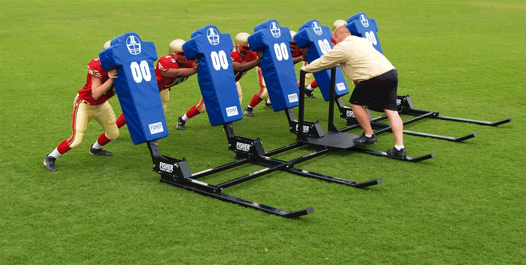 Blocking Sleds Fisher 5 Man Big Boomer Football Blocking Sled 4 Blocking Sleds Fisher 5 Man Big Boomer Football Blocking Sled