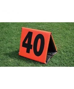 Chain Sets & Down Markers Fisher Athletic Football Foldable Sideline Markers Black Number On Orange Set