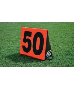 Fisher Athletic Football Triangular Sideline Marker Black Number On Orange Set Chain Sets & Down Markers