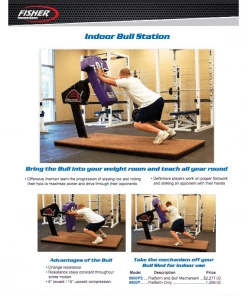 Fisher Athletic Indoor Bull Station Blocking Sleds